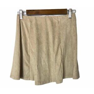 Forever 21 Faux Suede Tan Skater Skirt S